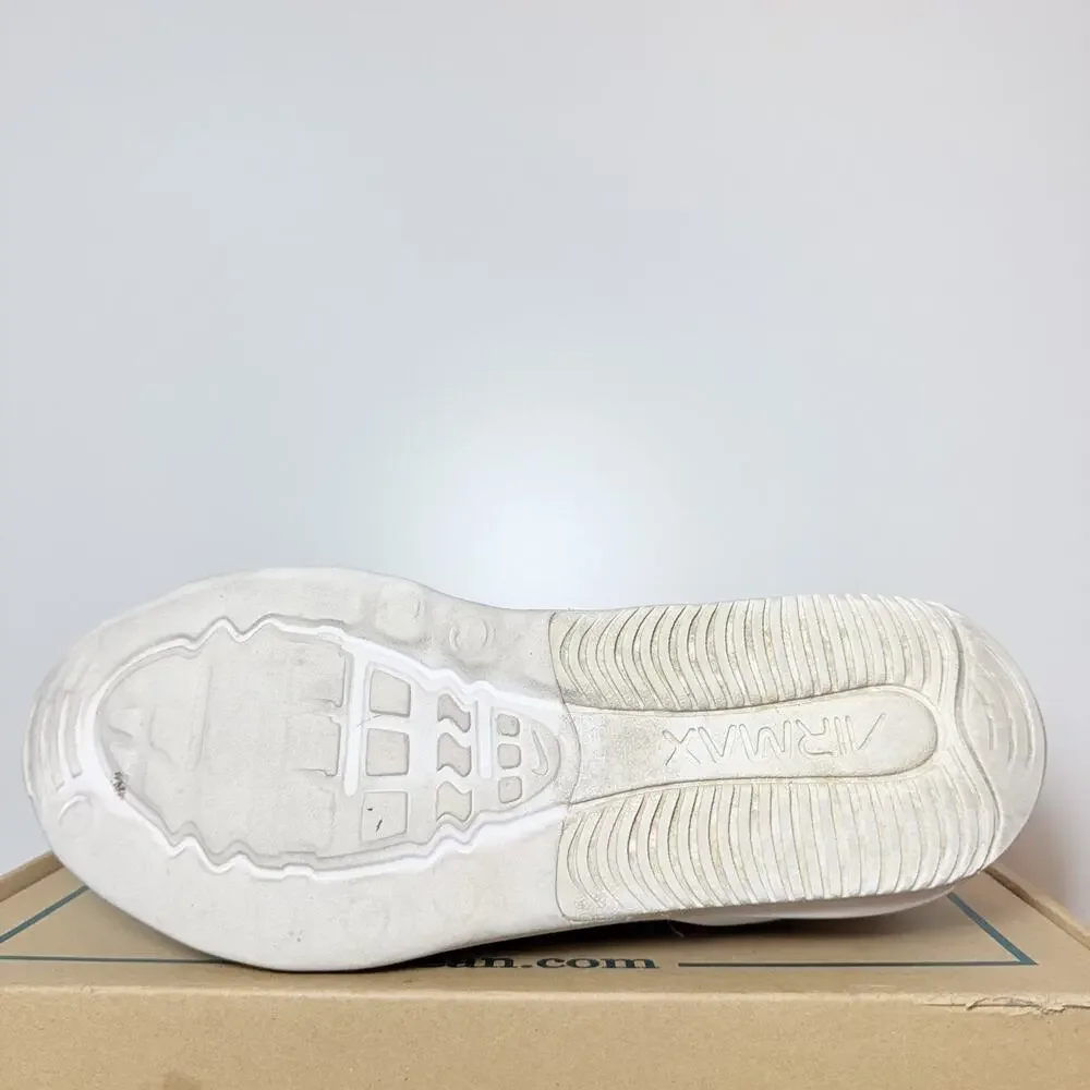Nike Air Max Bolt Triple White Sneakers Women's Size 8 Low Top Athletic Shoes